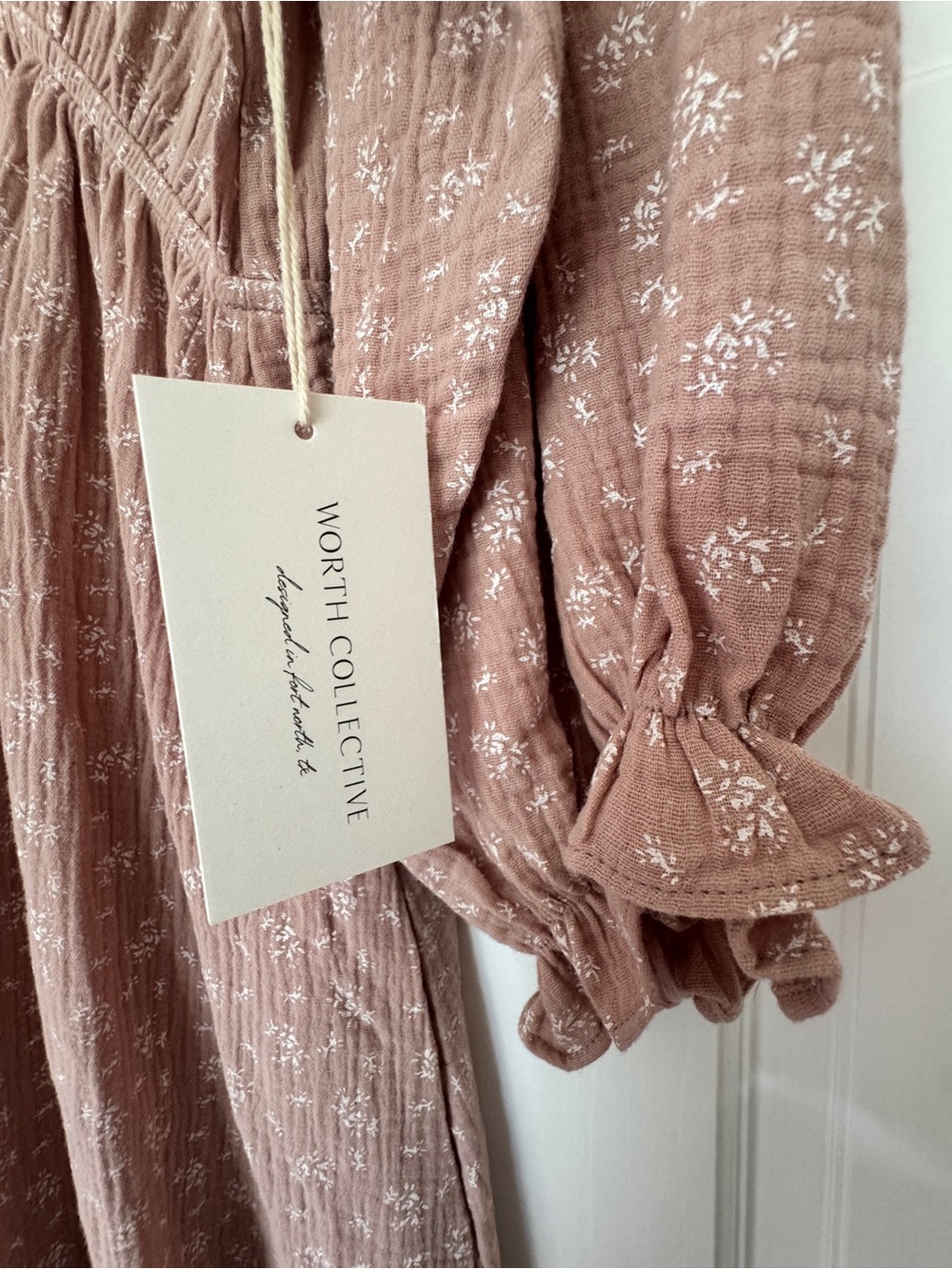NWT, Worth Collective 100% Cotton Dress, M, Rose Foliage - Picture 9 of 17